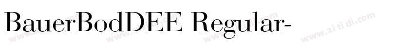 BauerBodDEE Regular字体转换
